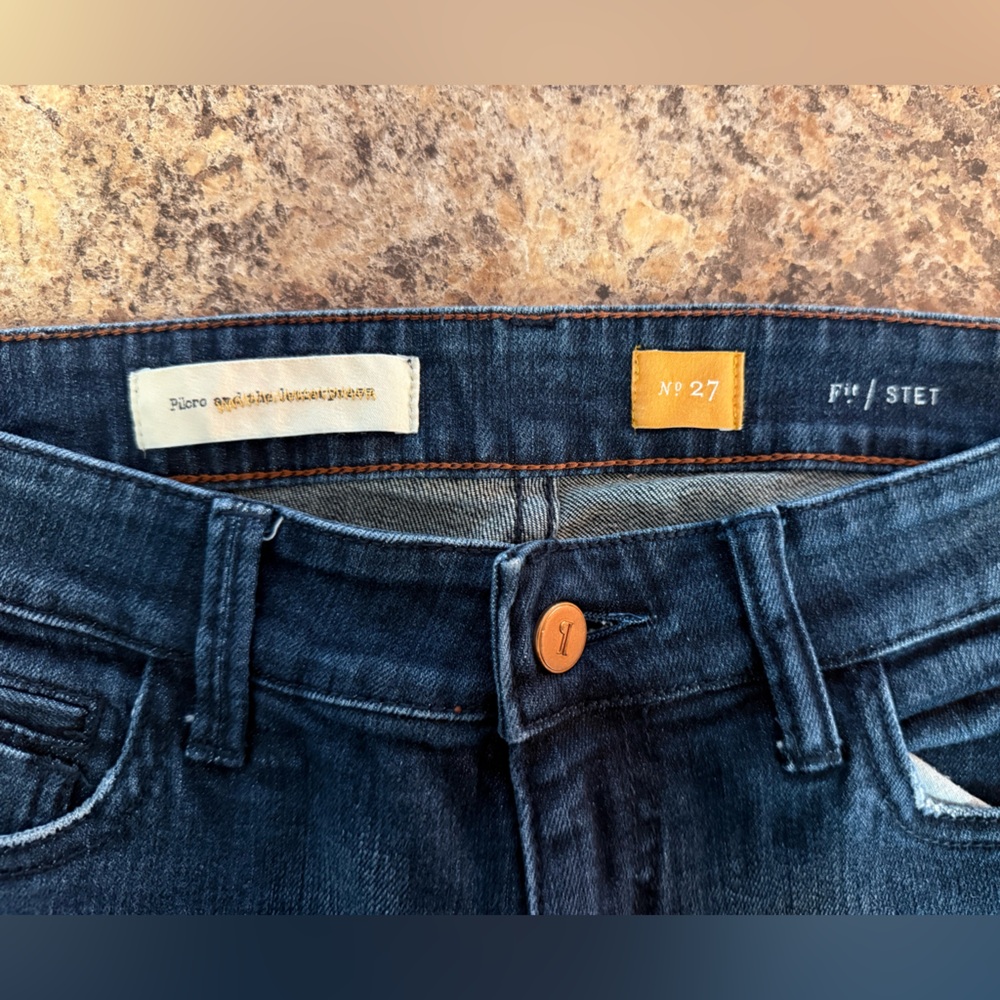 Anthropologie Pilcro Boho Patchwork Stet Denim Jeans Size 27 Boho Festival - Picture 2 of 6